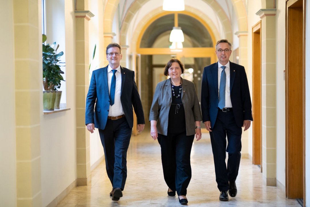 Die Hauptgeschäftsführung der Alexianer GmbH mit Sprecher Andreas Barthold, Erika Tertilt und Karsten Honsel (von links). 